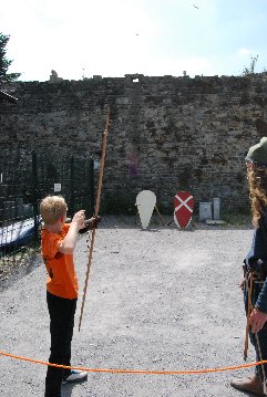 Medieval bow and arrow shooting in Conwy