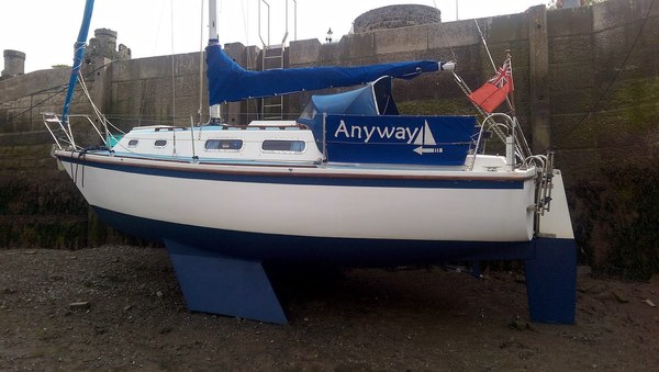 Dried out on uneven keel