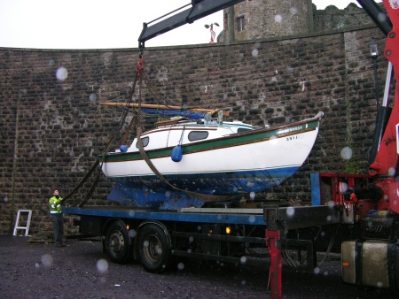 Unloading in the rain