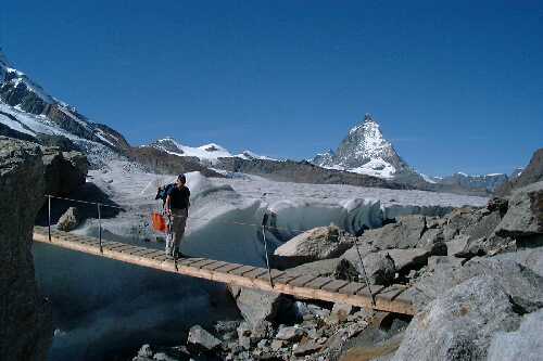 Crossing to the next glacier