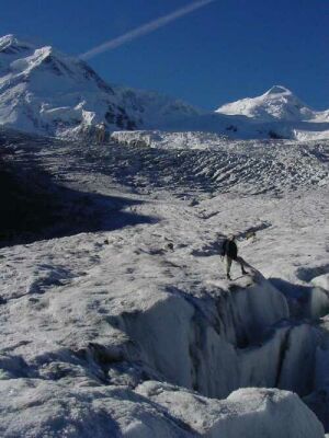 Cracked glacier